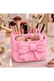 Bowknot Makeup Organizer with 3 Compartments – Cosmetic, Jewelry, and Accessory Organizer - Pink