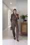 Zenna Mink Padded Blouse and Pants Set