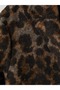 Brown Leopard Patterned Women's Cashmere Coat with Belt - 3