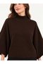 Asez Boutique Women's Turtleneck Bat Sleeve Oversize Knitwear Sweater - 2