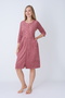 Women's Bamboo Micro Fabric Zippered Stylish Velvet Dress / Dusty Rose 3472 - 2