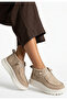 Raruxe Premium Beige Suede Lace-Up Women's Boots - 3