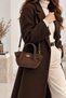 Liyor Women's Brown Suede Mini Hand and Shoulder Bag - 3