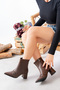 Serbi̇s Double Buckle Heel Women's Boots 6 cm Heel Length - 3