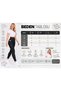 Women's High Waist Gathering Black Patterned Sports Leggings with Side Pockets - 2