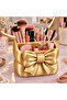 Bowknot Makeup Organizer with 3 Compartments – Cosmetic, Jewelry, and Accessory Organizer - Gold