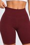 Women's High Waist Gathering Diving Fabric Shorts Leggings - 5