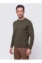 Khaki Crew Neck Men's Knitwear Sweater - 2