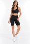 Women's High Waist Gathering Diving Fabric Shorts Leggings - 3