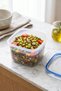 Set of 6 Square Vacuum Storage Containers with Labels, 750 ml Food Container with Lockable Lid - 5