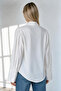 White Scarf Collar Shirt - 2