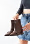 Serbi̇s Double Buckle Heel Women's Boots 6 cm Heel Length - 4