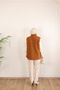 Plush Zippered Stand-Up Collar Vest - 3