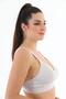Wire-Free Covered Elastic Cotton Combed Cotton Gathering Minimizer Bra 1010 - 2