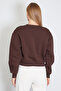 3 Thread Basic Ribbed Crop Sweatshirt - 8