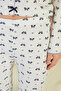 Bow Patterned V-Neck Pajama Set - 6