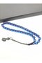 Cube Cut Fire Amber Prayer Beads in Petrol Blue Tones