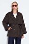 Cape and Belted Wide Sleeve Oversize Trench Coat