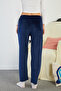 Velvet Pajama Bottoms with Bow and Elastic Waistband - 6
