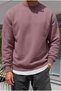 Men's rose-colored basic plain oversize sweatshirt with inner fleece - 4