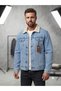 Men's Regular Fit Fur-Lined Denim Jacket