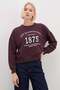 3 Threaded Unprinted 1875 Printed Oversize Sweatshirt - 4
