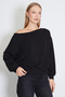 3 Threaded Unlined Boat Neck Oversize Sweatshirt - 2
