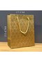 2 Small Size Gold Drawstring Cardboard Bags – Gold Patterned Gift Bag, Cardboard Drawstring, Small Gift Bag, Stylish Design - 2