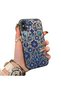 iPhone XS Compatible Silicone Edge Hard Back Case Phone Case with Iznik Porcelain Pattern