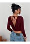 Women's Halter Neck Blouse with Detailed Back Cutout - 4