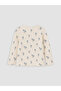 Vizyon New Season Ecru Patterned Baby Girl T-Shirt 3-Pack - 4