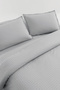 Keops 100% Cotton Double Duvet Cover Set - Gray - 3