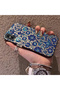 iPhone XS Max Compatible Silicone Edge Hard Back Case Phone Case with Iznik Porcelain Pattern - 2