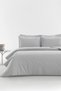 Keops 100% Cotton Double Duvet Cover Set - Gray