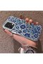 Oppo A6 Pro 5g Compatible Silicone Edge Hard Back Case Phone Case with Iznik Porcelain Pattern - 2
