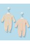 Baby Girls Pink And Beige Sleepsuit 2 Piece Set - 4