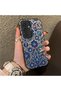 Samsung Galaxy S24 Compatible Silicone Edge Hard Back Case with Iznik Tile Pattern Phone Case - 3