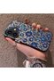 iPhone 16 Plus Compatible Silicone Edge Hard Back Case with Iznik Tile Pattern Phone Case - 2