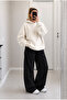 Wings Back Lace Detailed Oversize Sweatshirt - 4