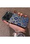 iPhone 17 Pro Compatible Silicone Edge Hard Back Case with Porcelain Pattern Phone Case - 2