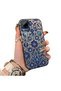 Realme C15 Compatible Silicone Edge Hard Back Case Phone Case with Iznik Tile Pattern