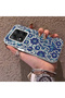Poco X7 Compatible Silicone Edge Hard Back Case with Iznik Tile Pattern Phone Case - 2