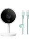 Nest Cam IQ Indoor Security Camera – Replacement Unit – 4K Sensor, 1080p HD, Supersight, Assistant – White – Includes Camera Only + 10 FT USB-C to USB-C Cable
