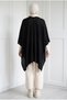 Women's Casual Knitwear Poncho with Cross-Tie Detail