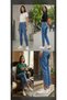 Women's Elastic Waist, Stone-Detail Legs, Ankle-Length, Full Lycra, High-Level, Plus Size Jeans Pants - 5