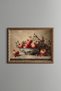 Abundance of Pomegranates in a Chinaware Bowl - Vintage Patterned Painting - Fine Model