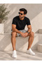 Men's Striped Shorts 100% Cotton 3 Yarns Without Pile Comfortable Cut Casual Sports Shorts - 3