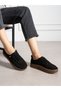 Zafi̇ra Black Genuine Leather Women's Shoes - 6