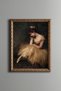 Restful Ballerina - Vintage Patterned Painting - Slim Model