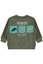Civil Boy's Dınos Printed Sweatshirt |   3 Thread Long Arm |   School Nursery and Daily Use - Khaki - 3